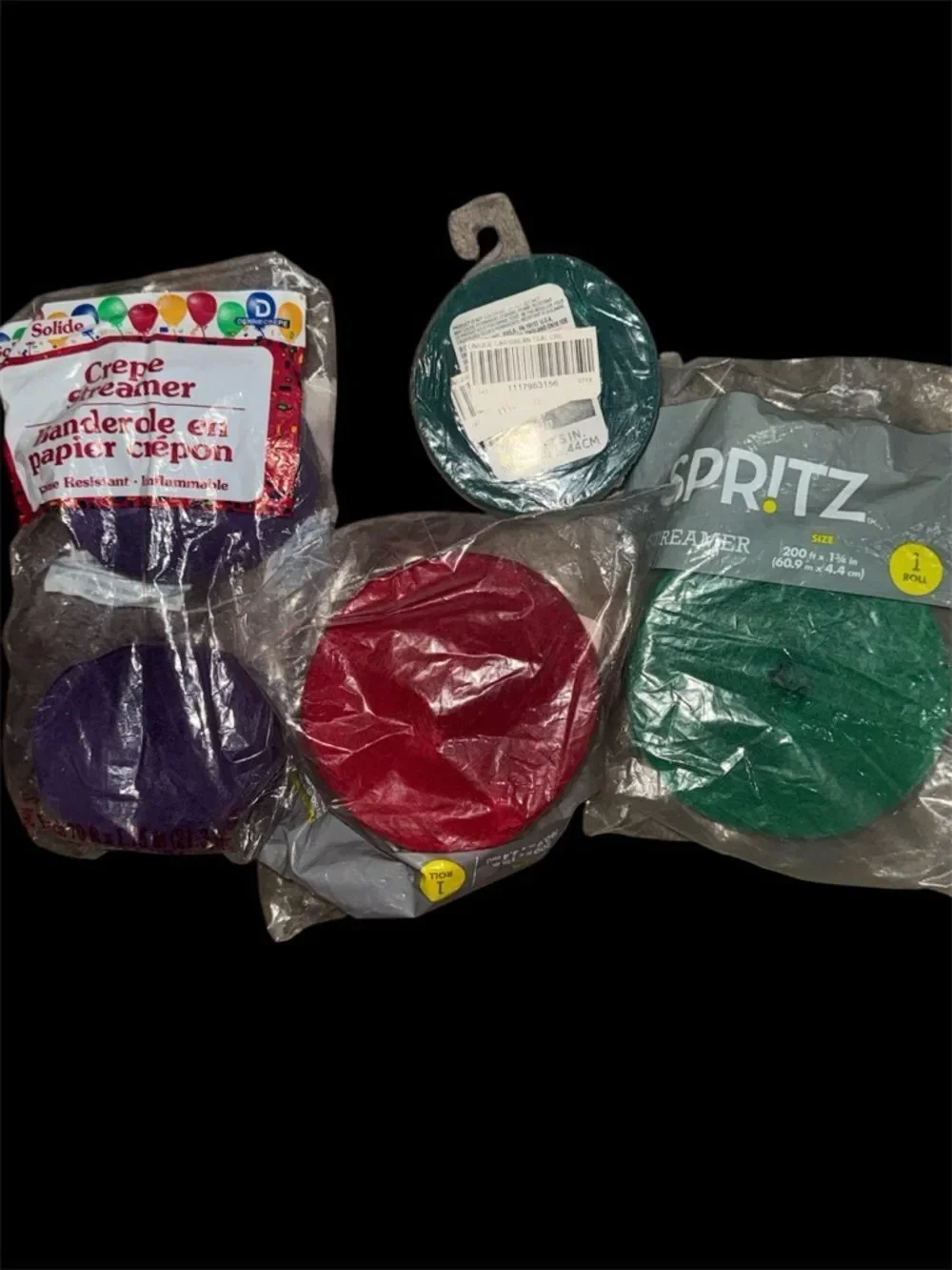 Colorful Crepe Paper Streamers-Set of 5!